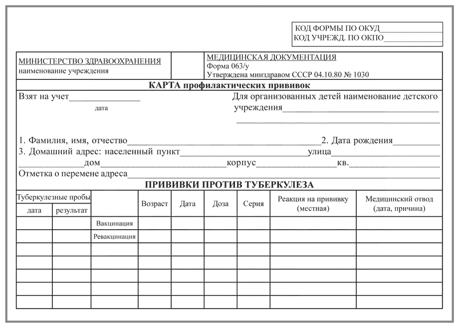 Образец медицинской справки